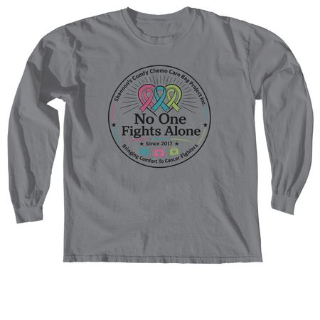 Supporting Adult Cancer Fighters, a Granite Comfort Colors Long Sleeve Tee