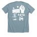 Social Justice T-Shirts, a Heather Blue Lagoon Premium Unisex Tee (back-view)
