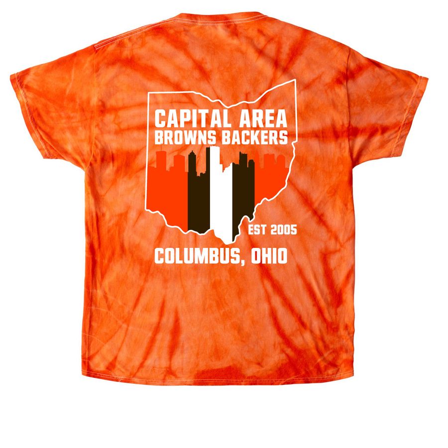 CABB TIE DYE, a Orange Classic Tie Dye Tee (back-view)