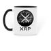 XRP Coffee Mug, a Black Two-Tone Ceramic Mug (back-view)