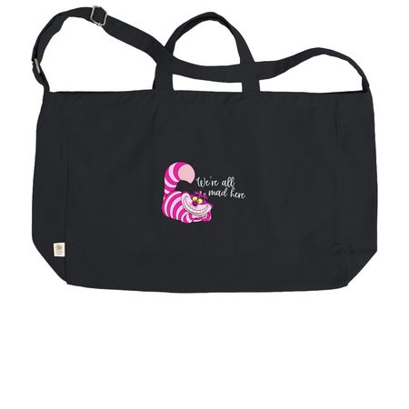 Alice In Wonderland Canvas Tote, a Black Reclaimist G2G Tote Bag (back-view)