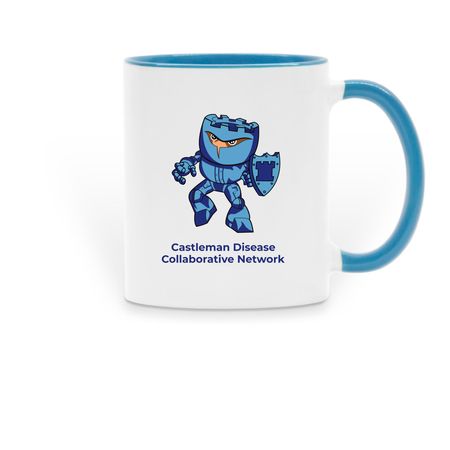 Warrior Mugs, a Light Blue Two-Tone Ceramic Mug