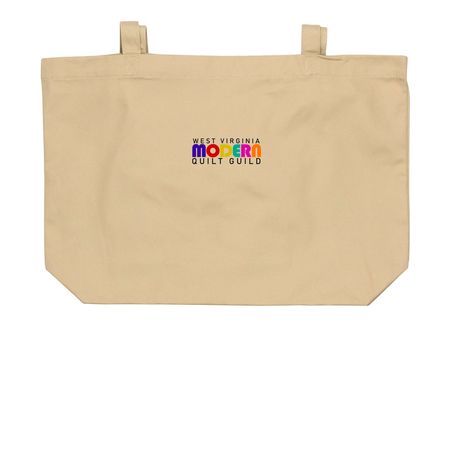 WV Modern Quilt Guild, a Oyster Large Organic Cotton Tote Bag