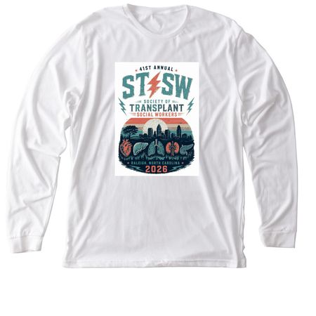 STSW 26, a Solid White Blend Premium Long Sleeve Tee