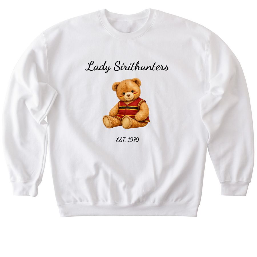 LSH BEAR, a White Softstyle Crewneck Sweatshirt