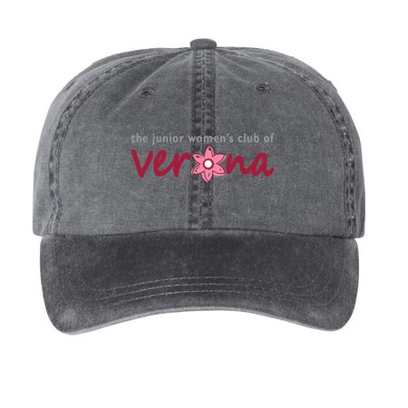 The Verona Juniors Classics Collection, a Black Printed Pigment Dye Baseball Cap