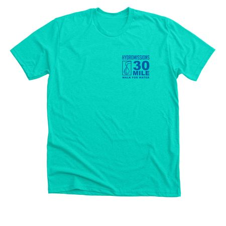 30 Mile Walk for Water, a Heather Sea Green Premium Unisex Tee
