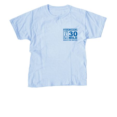 30 Mile Walk for Water, a Light Blue Youth Unisex Tee