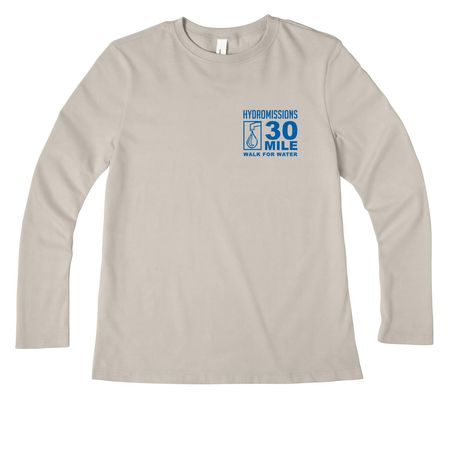 30 Mile Walk for Water, a Heather Dust Women?s Premium Long Sleeve Tee