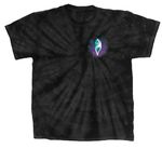 Arctic Rush Sled Dogs, a Black Classic Tie Dye Tee (back-view)