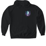 Arctic Rush Sled Dogs, a Black Gildan Softstyle Pullover Hoodie (back-view)