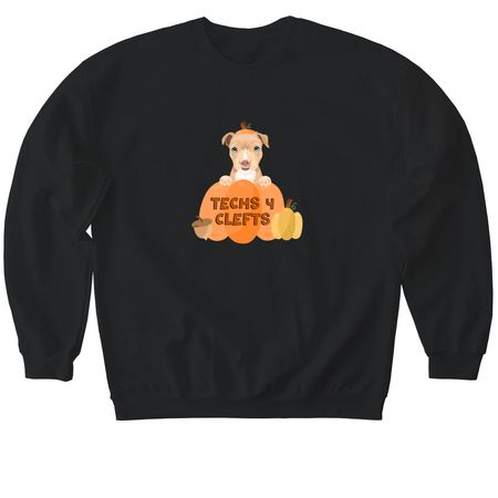 Pumpkin Pup, a Black Softstyle Crewneck Sweatshirt