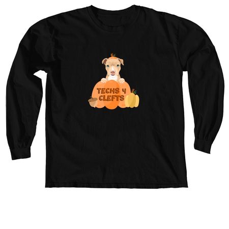 Pumpkin Pup, a Black Comfort Colors Long Sleeve Tee