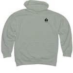 live a life unhurried, a Dusty Sage Midweight Pullover Hoodie (back-view)