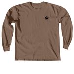 live a life unhurried, a Espresso Comfort Colors Long Sleeve Tee (back-view)