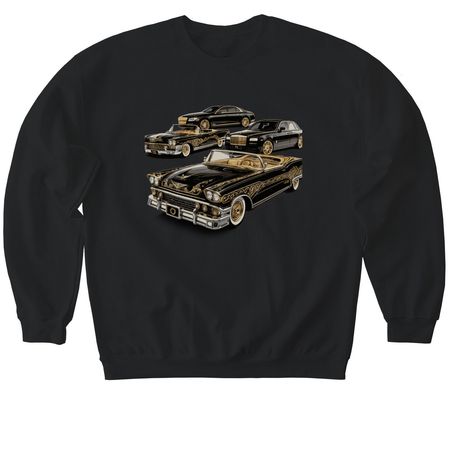 Lowrider Expensive Whips, a Black Softstyle Crewneck Sweatshirt