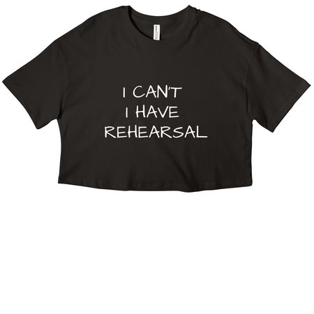 2026 Nutcracker Rehearsal Merch, a Black Women?s Cropped Cotton Tee