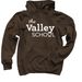 White Logo, a Dark Chocolate Pullover Hoodie