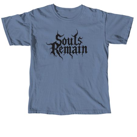 Souls Remain Black Logo, a Blue Jean Comfort Colors Unisex Tee