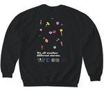Project Renew Heritage High School Campaign, a Black Softstyle Crewneck Sweatshirt (back-view)