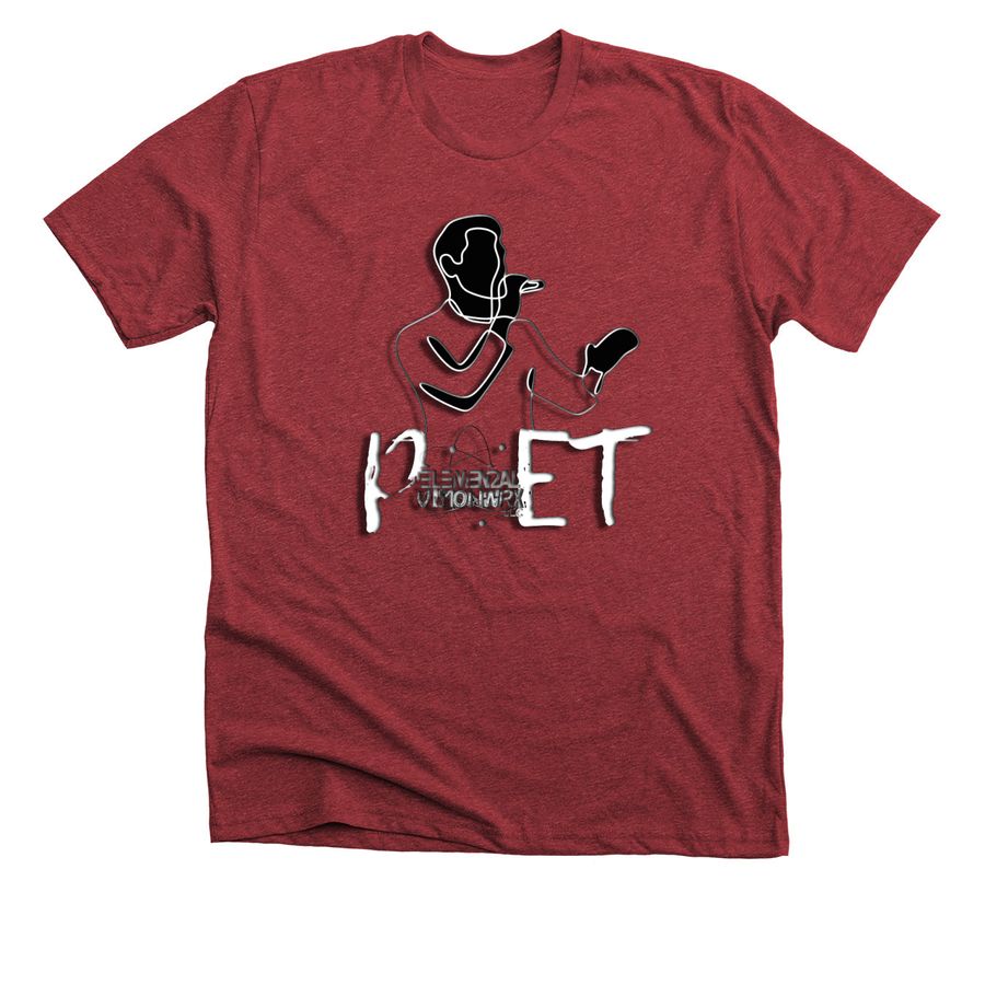 #TheStageIsAWorld, a Heather Canvas Red Premium Unisex Tee