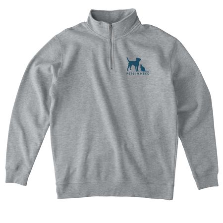 Pets In Need ? General ? Shelter Collection, a Grey Heather Midweight Quarter Zip Pullover