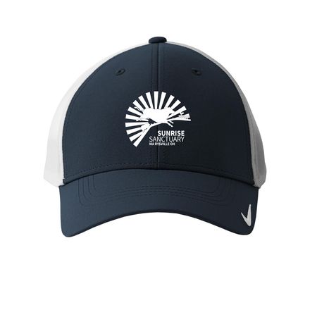 White Logo Hat, a Navy/ White Printed Nike Dri-FIT Legacy Performance Cap