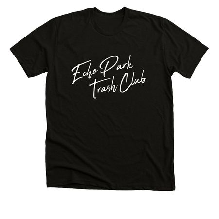 Handwritten Trash Club Shirt - White Logo, a Black Heather Premium Unisex Tee