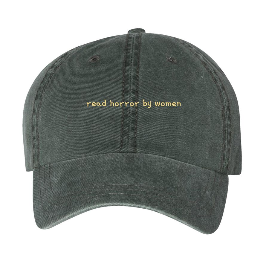 Read Horror By Women, a Forest Printed Pigment Dye Baseball Cap