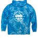 YRCS Hoodie, a Aqua Blue Tie Dye Pullover Hoodie (back-view)