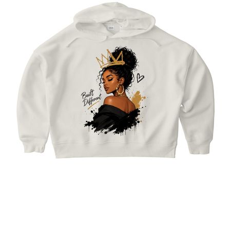 Built different women T-shirt + hoodie, a Natural Raw Stanley/Stella Women?s Stella Nora Pullover Hoodie
