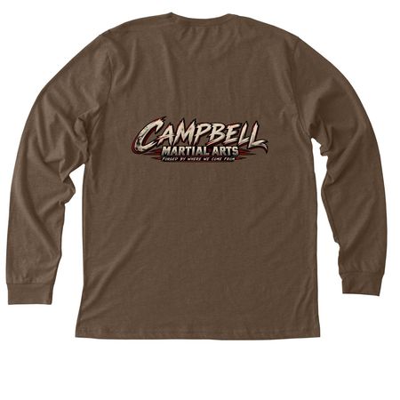 Forged Where We Come From, a Heather Brown Premium Long Sleeve Tee (back-view)