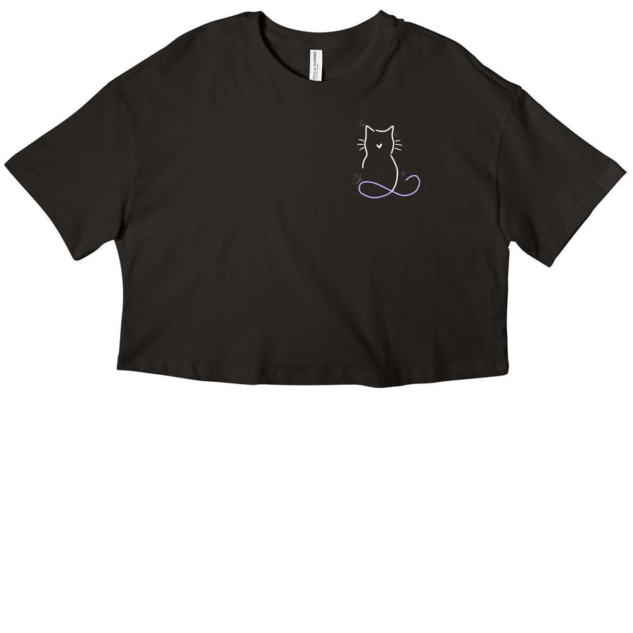 JazCatCove Lupus Warrior (Black Crops), a Black Women?s Cropped Cotton Tee