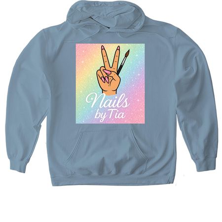 Nails by Tia merch ????, a Stone Blue Gildan Softstyle Pullover Hoodie