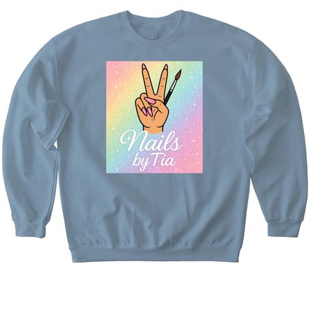 Nails by Tia merch ????, a Stone Blue Softstyle Crewneck Sweatshirt