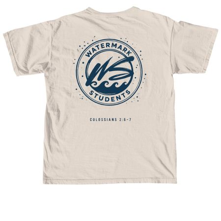 Watermark Students | Rooted (Dark Logo), a Ivory Comfort Colors Unisex Tee (back-view)