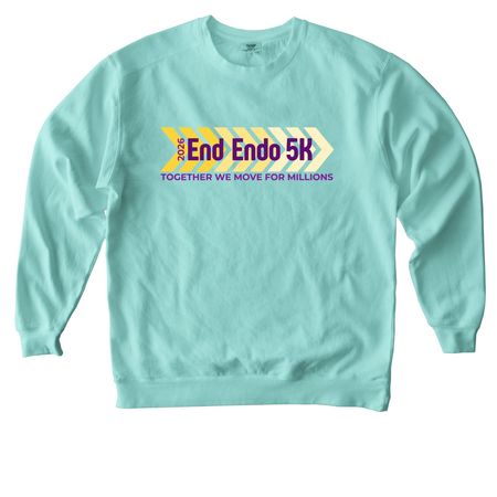 End Endo 5K Comfort Crewneck Sweatshirt, a Chalky Mint Comfort Colors Crewneck Sweatshirt