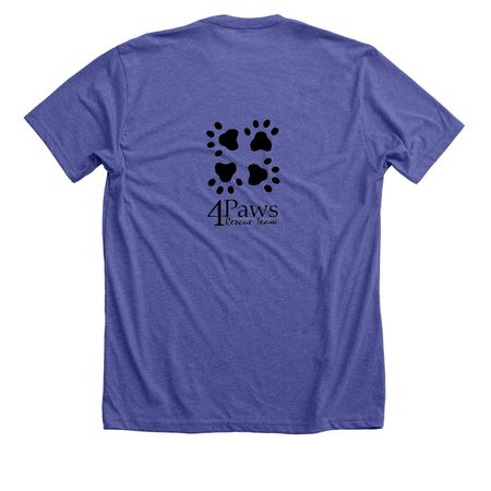 One cat just leads to another, a Heather Lapis Premium Unisex Tee (back-view)