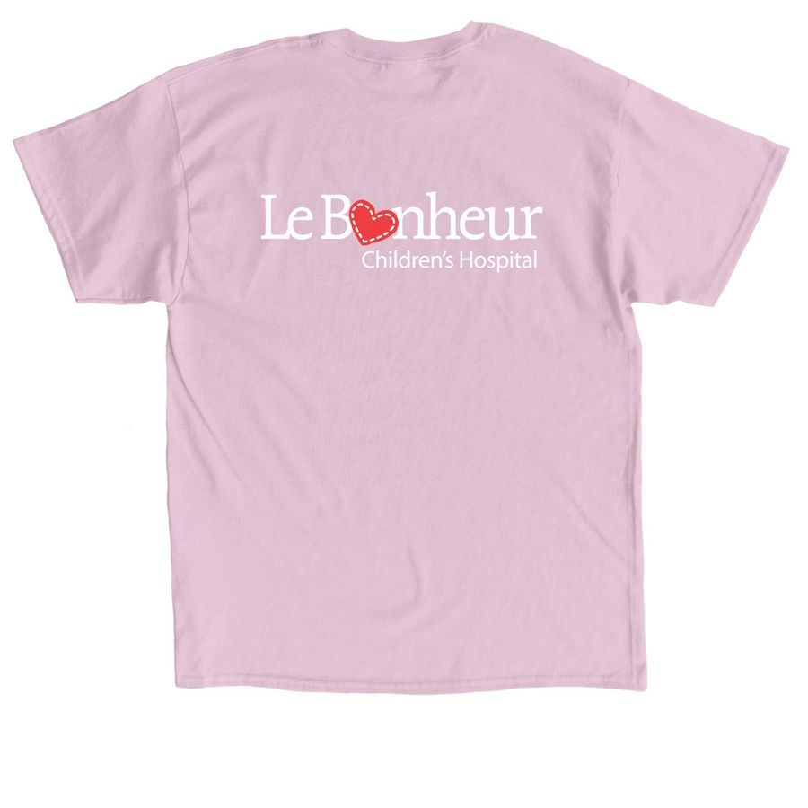 Le Bonheur Neuro Squad, a Light Pink Classic Unisex Tee (back-view)