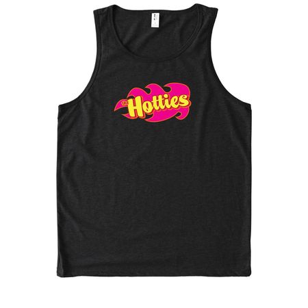 Hottie PINK Tank Tops, a Deep Black Allmade Eco Triblend Tank