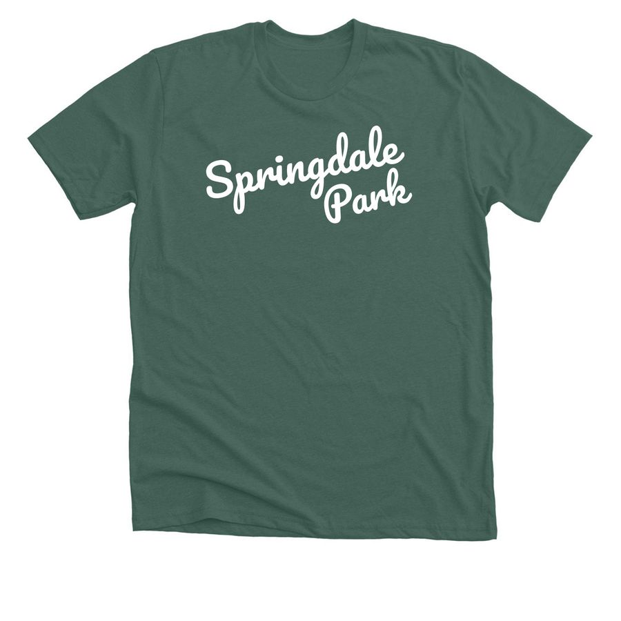Springdale Park, a Heather Forest Premium Unisex Tee