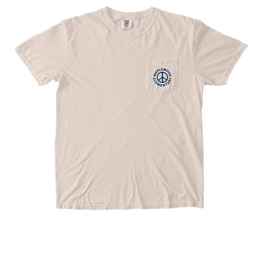 Peacemakers in Navy ? Adult Pocket Tee, a Ivory Comfort Colors Pocket Tee