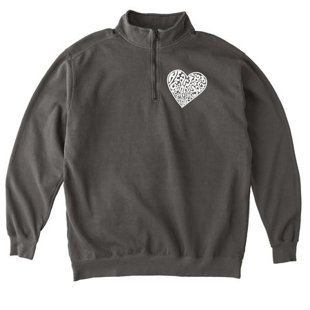 Groovy Quarter Zip, a Pepper Comfort Colors Quarter Zip Pullover