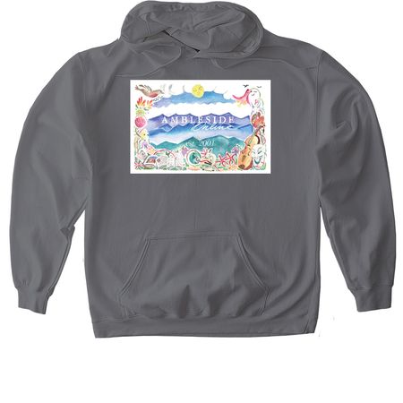 AmblesideOnline, a Charcoal Gildan Softstyle Pullover Hoodie
