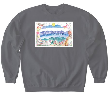 AmblesideOnline, a Charcoal Softstyle Crewneck Sweatshirt
