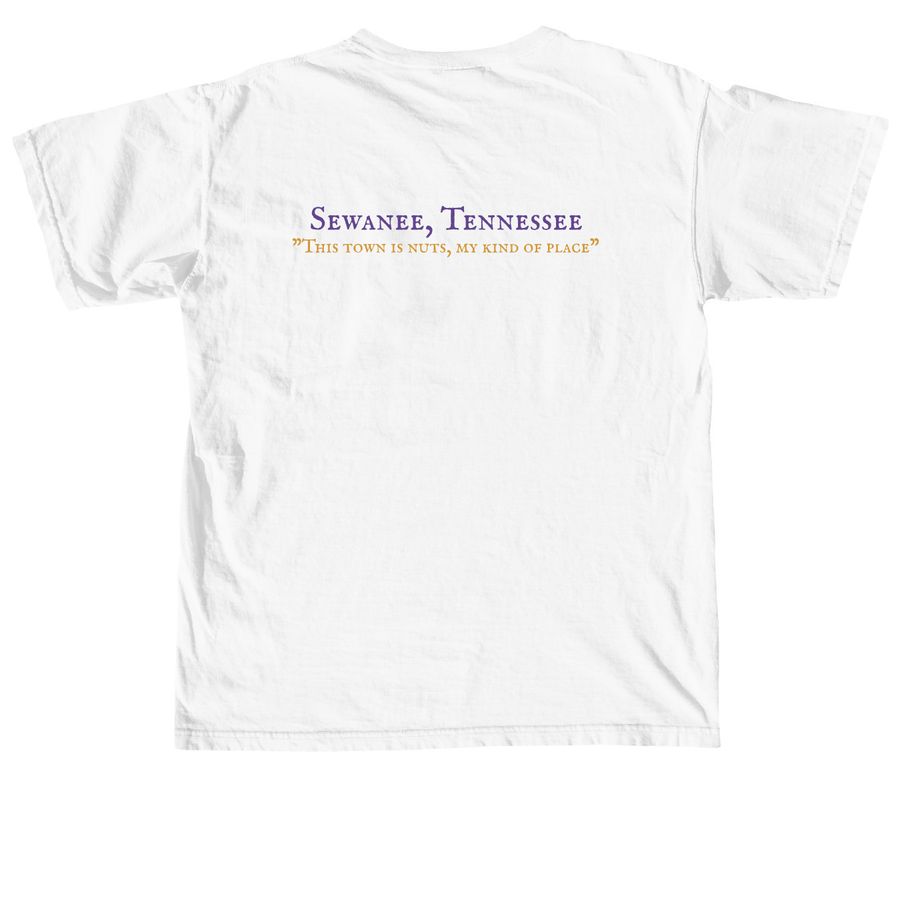 Sewanee Mikey Tee, a White Comfort Colors Unisex Tee (back-view)