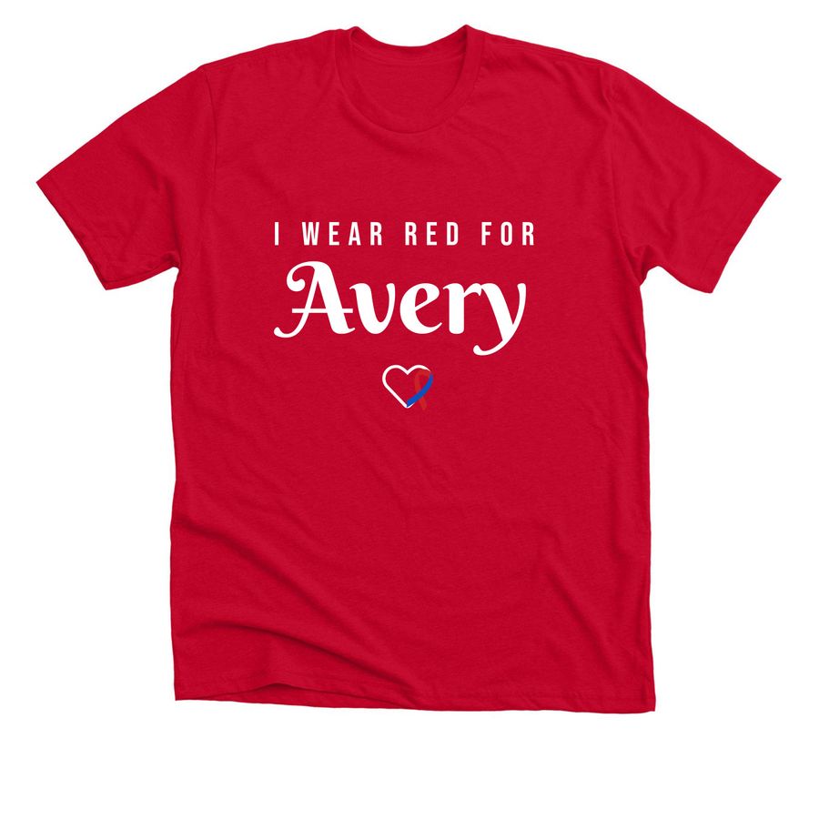 Avery Fuerbacher, a Solid Red Blend Premium Unisex Tee