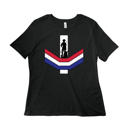 Minuteman Ribbon (Smaller), a Vintage Black Women?s Relaxed Cotton Tee