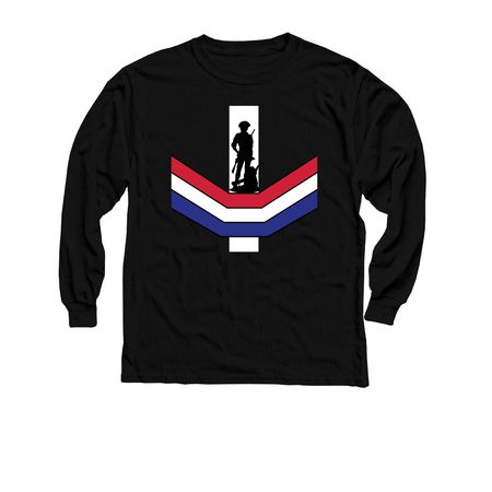 Minuteman Ribbon (Smaller), a Black Youth Long Sleeve Tee