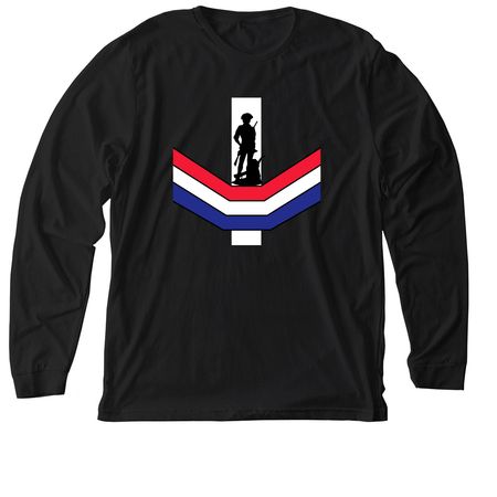 Minuteman Ribbon (Smaller), a Solid Black Blend Premium Long Sleeve Tee